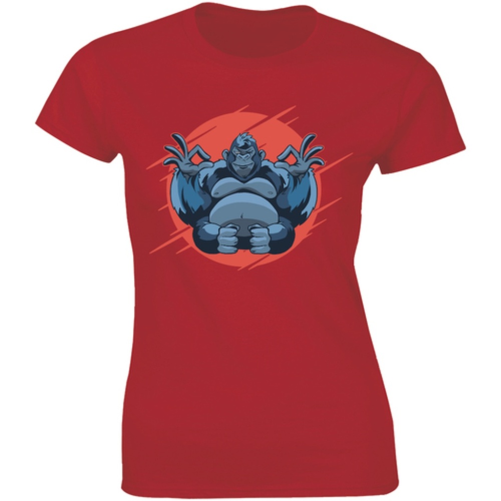 Funny Big Gorilla Doing Self Meditation T-shirt
